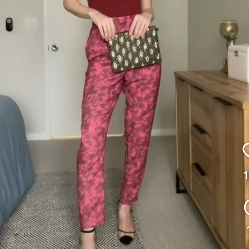 Keepsake Maroon/Pink Floral Trousers